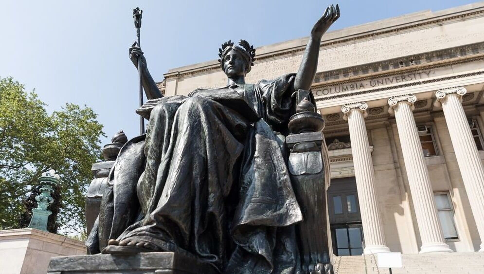 The Alma Mater statue at Columbia University