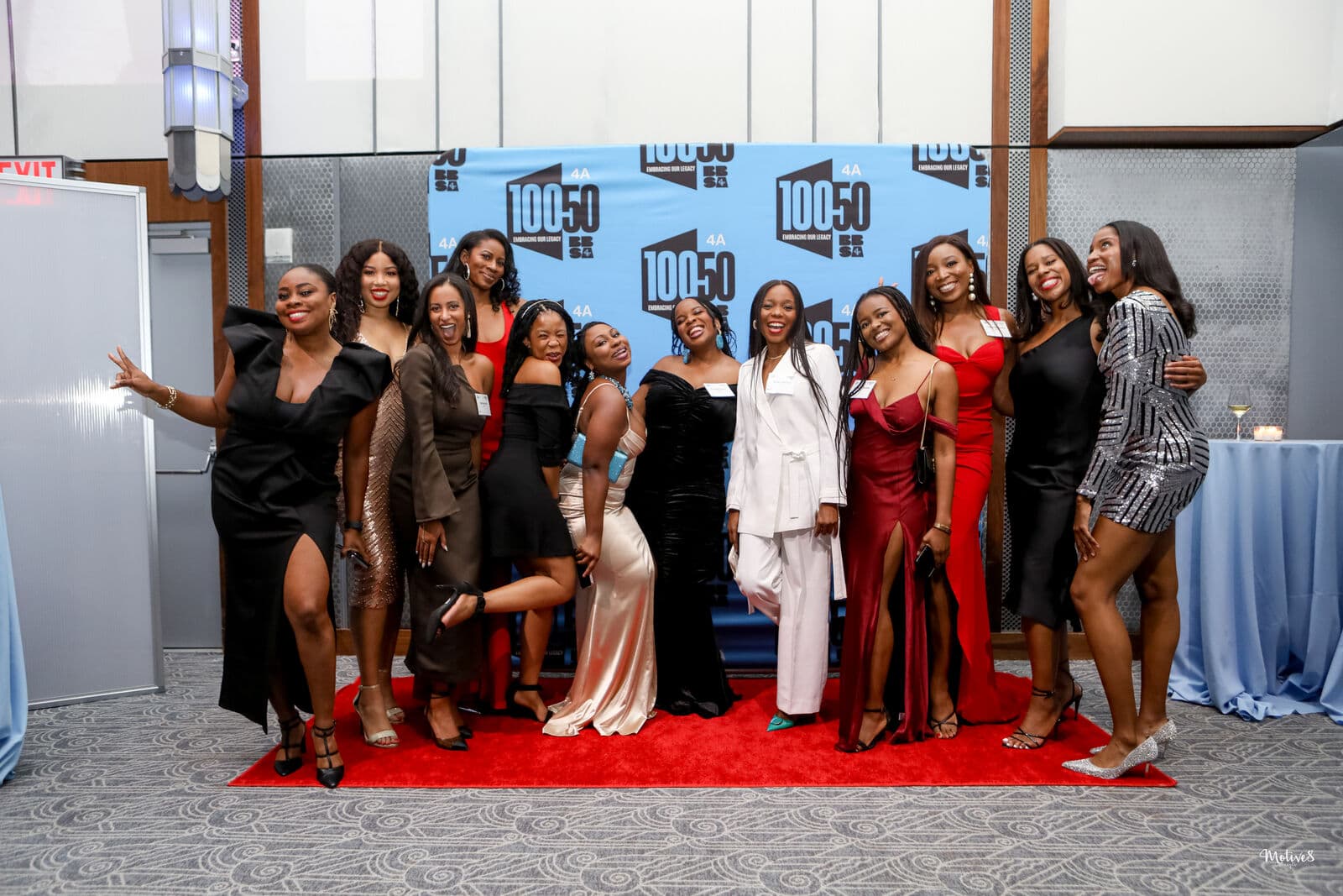 Alumni on the red carpet at the 100/50 Gala